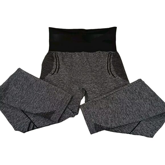 New Mix Leggings Activewear Size M GRAY Modern Yoga Gym Sporty Stretch Yoga - Picture 2 of 16